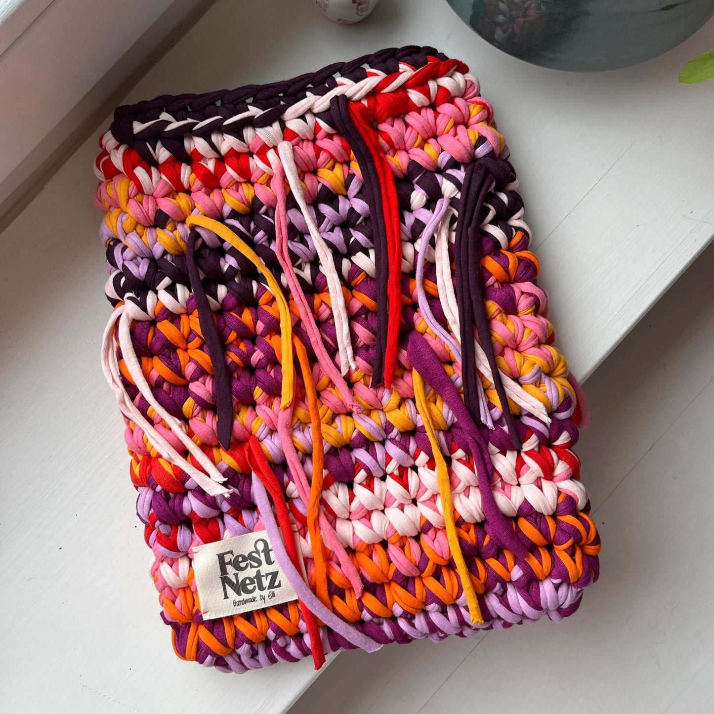 Festnetz CASEY SLEEVE CROCHET PATTERN for Laptop, Tablet & E-Reader, with Fringe