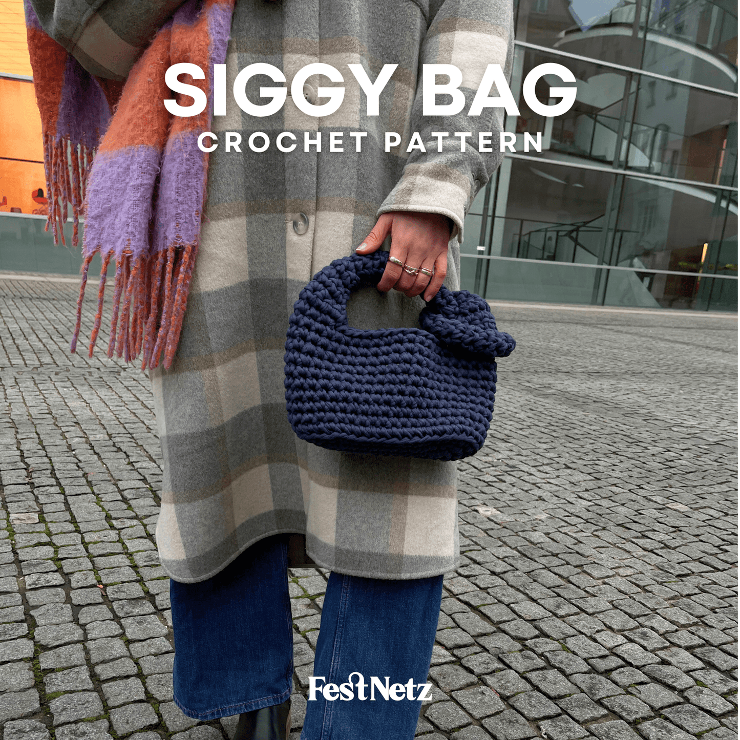 Festnetz SIGGY BAG CROCHET PATTERN for a Small Handbag, Cover
