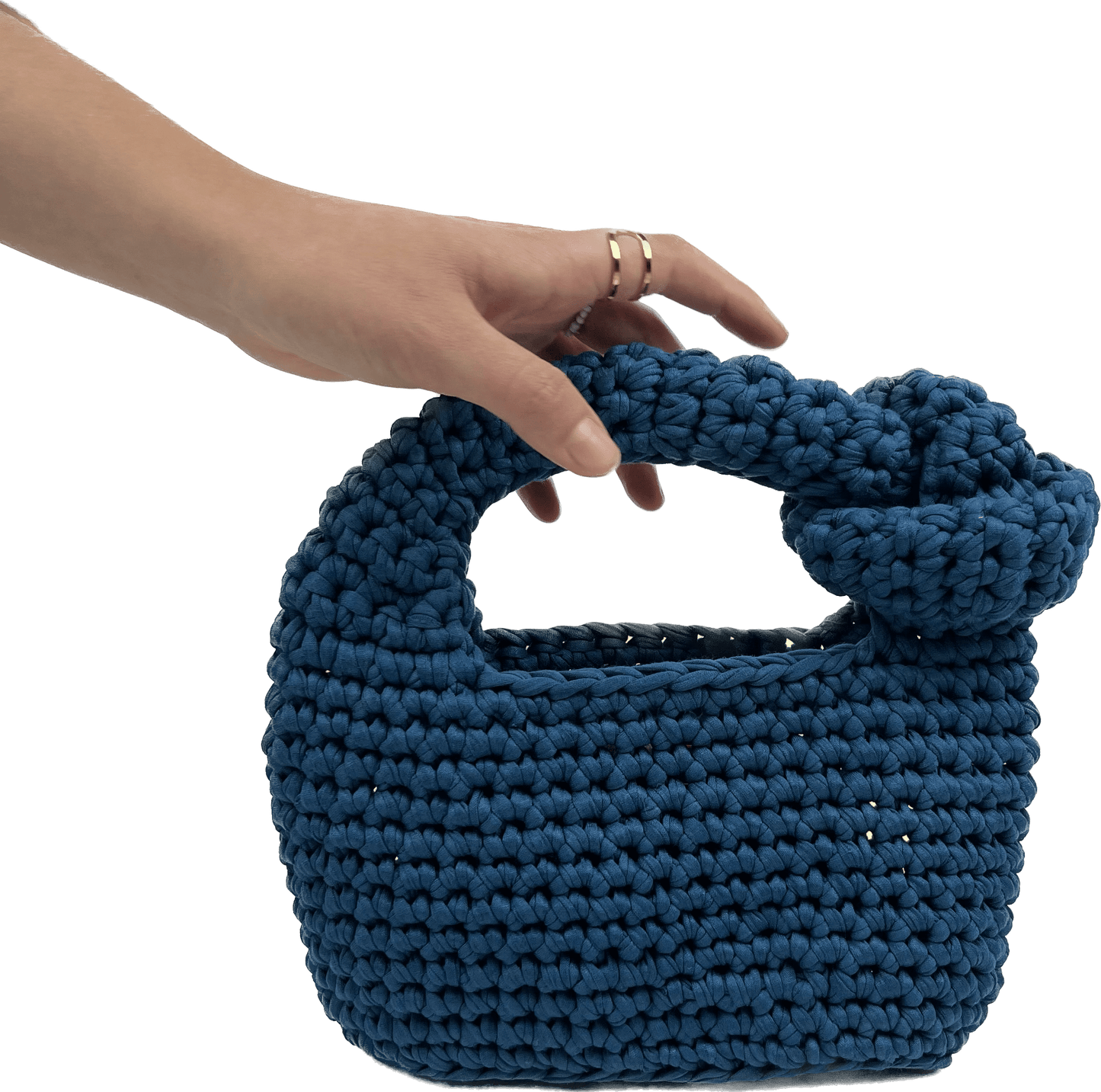 Festnetz SIGGY BAG CROCHET PATTERN for a Small Handbag, Blue