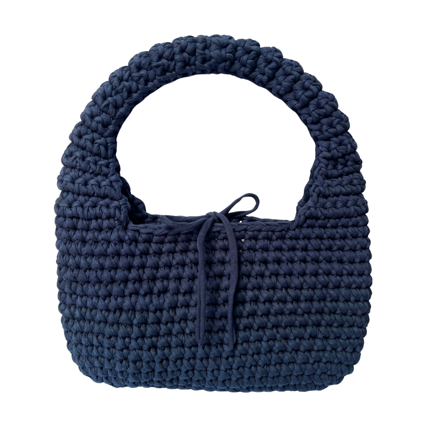 LILO BAG - Handmade Crochet Shoulder Bag in Navy Blue