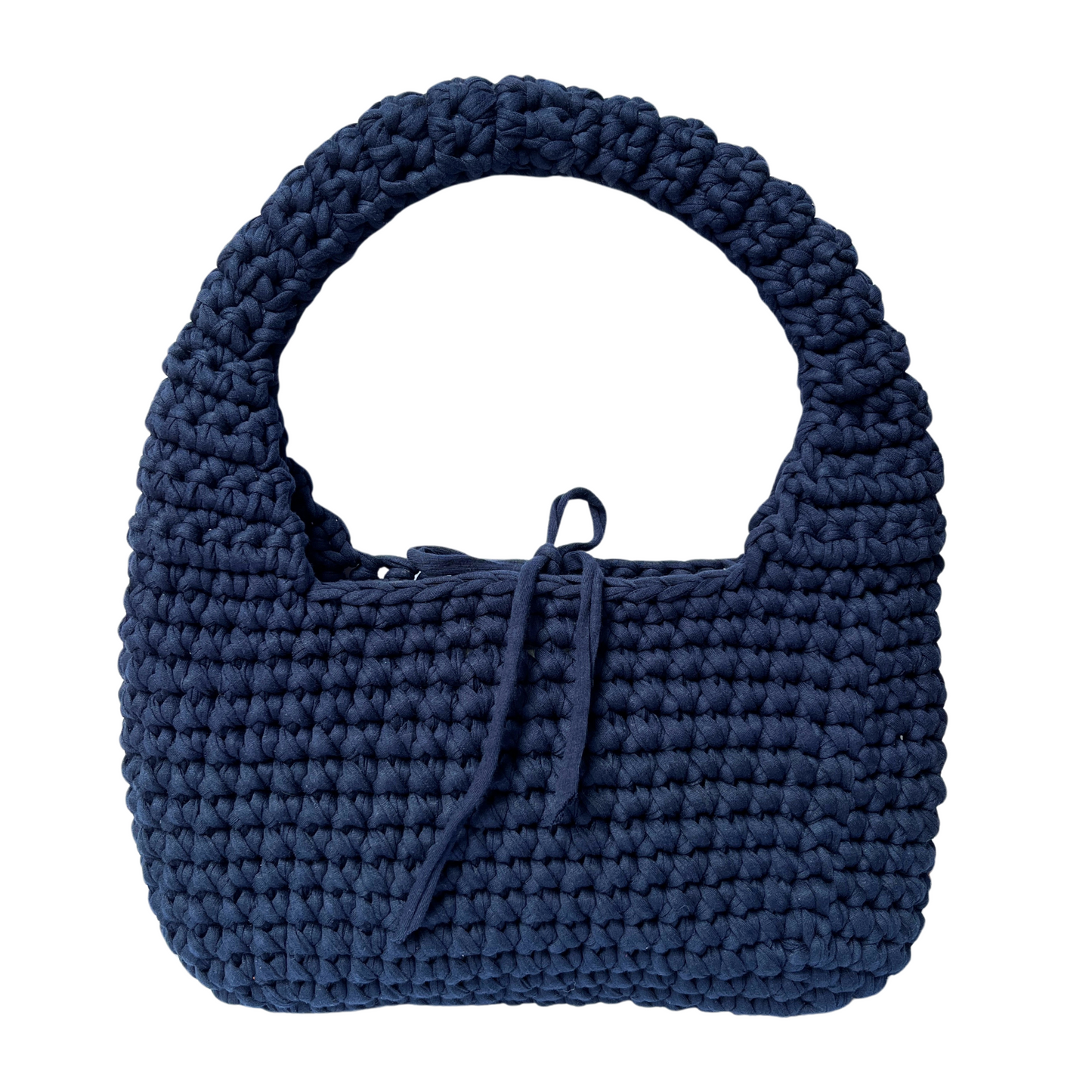 LILO BAG - Handmade Crochet Shoulder Bag in Navy Blue