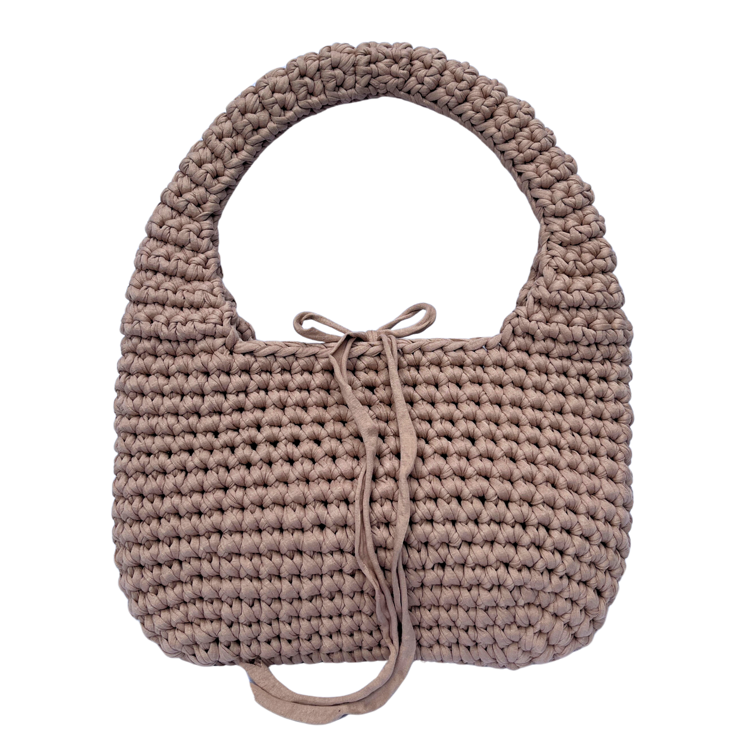 LILO BAG - Handmade Crochet Shoulder Bag in Beige