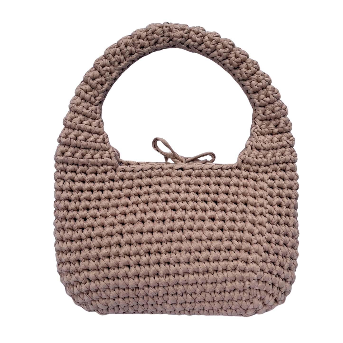 LILO BAG - Handmade Crochet Shoulder Bag in Beige