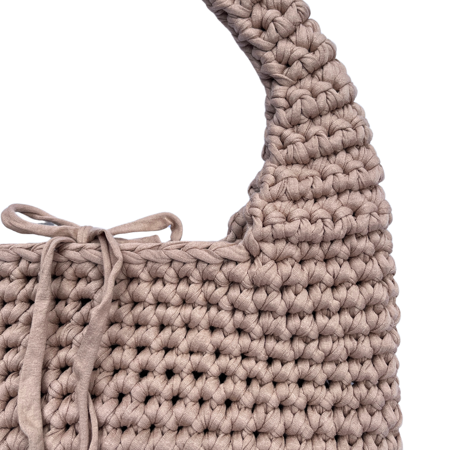 LILO BAG - Handmade Crochet Shoulder Bag in Beige