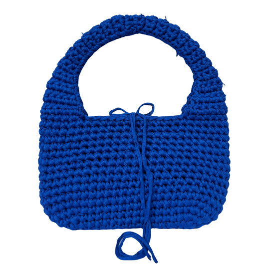 LILO BAG - Handmade Crochet Shoulder Bag in True Blue