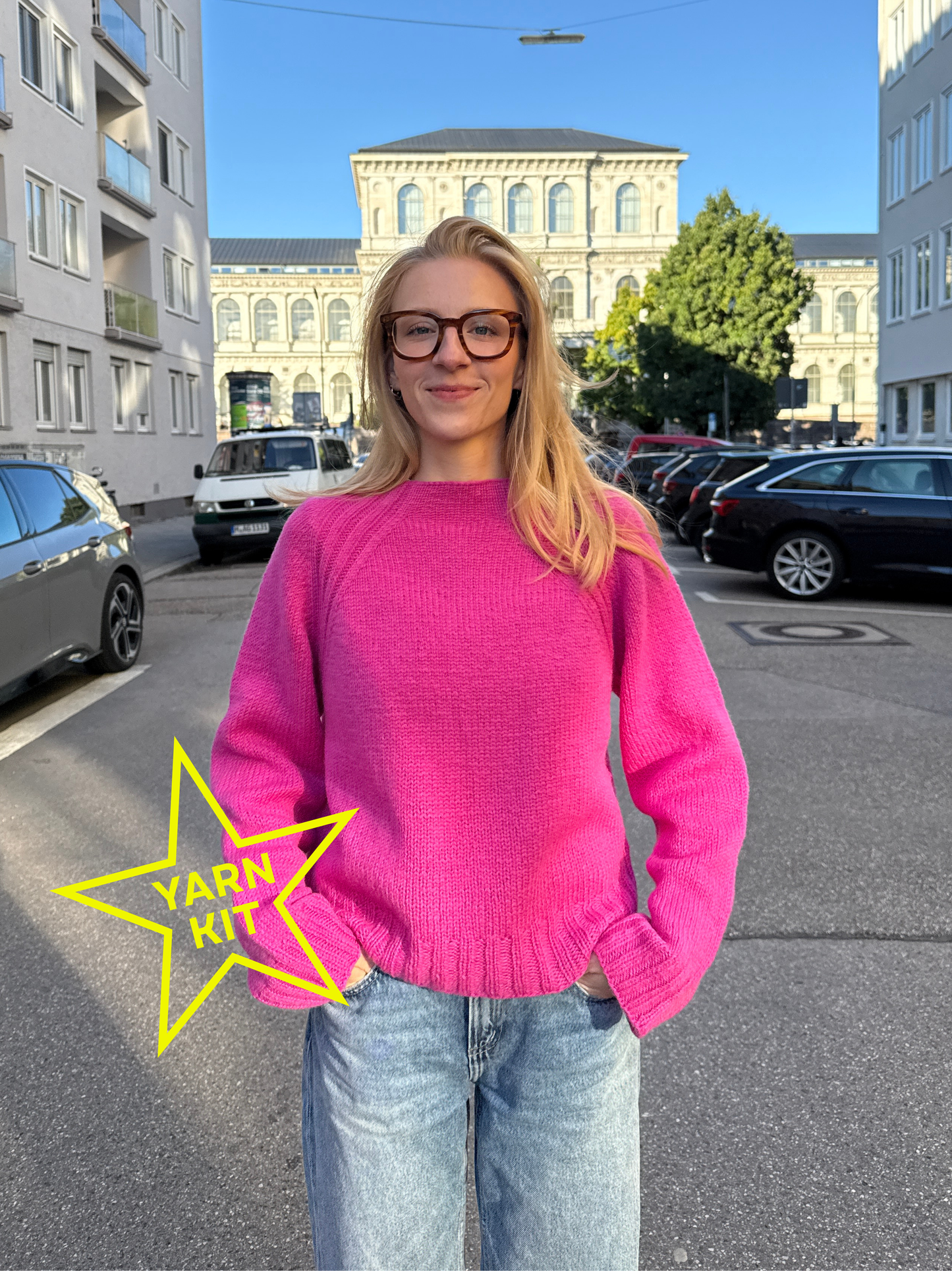 Rosa Raglan - Garnpaket