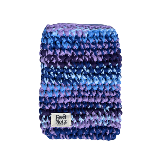 CASEY SLEEVE - Handmade Crochet Laptop Sleeve in Blue and Lavender