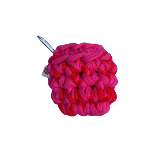 LOTTE CASE - Handmade Crochet Headphone Case in Pink and Red