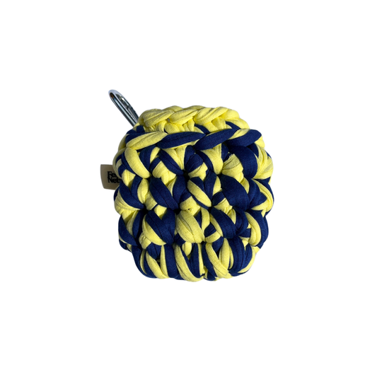 LOTTE CASE - Handmade Crochet Headphone Case in Yellow and Blue