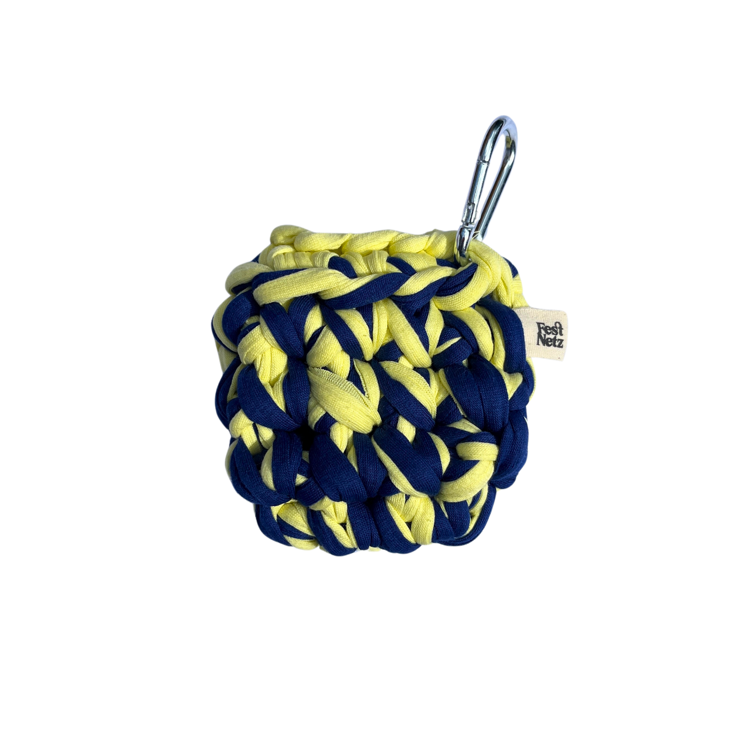 LOTTE CASE - Handmade Crochet Headphone Case in Yellow and Blue