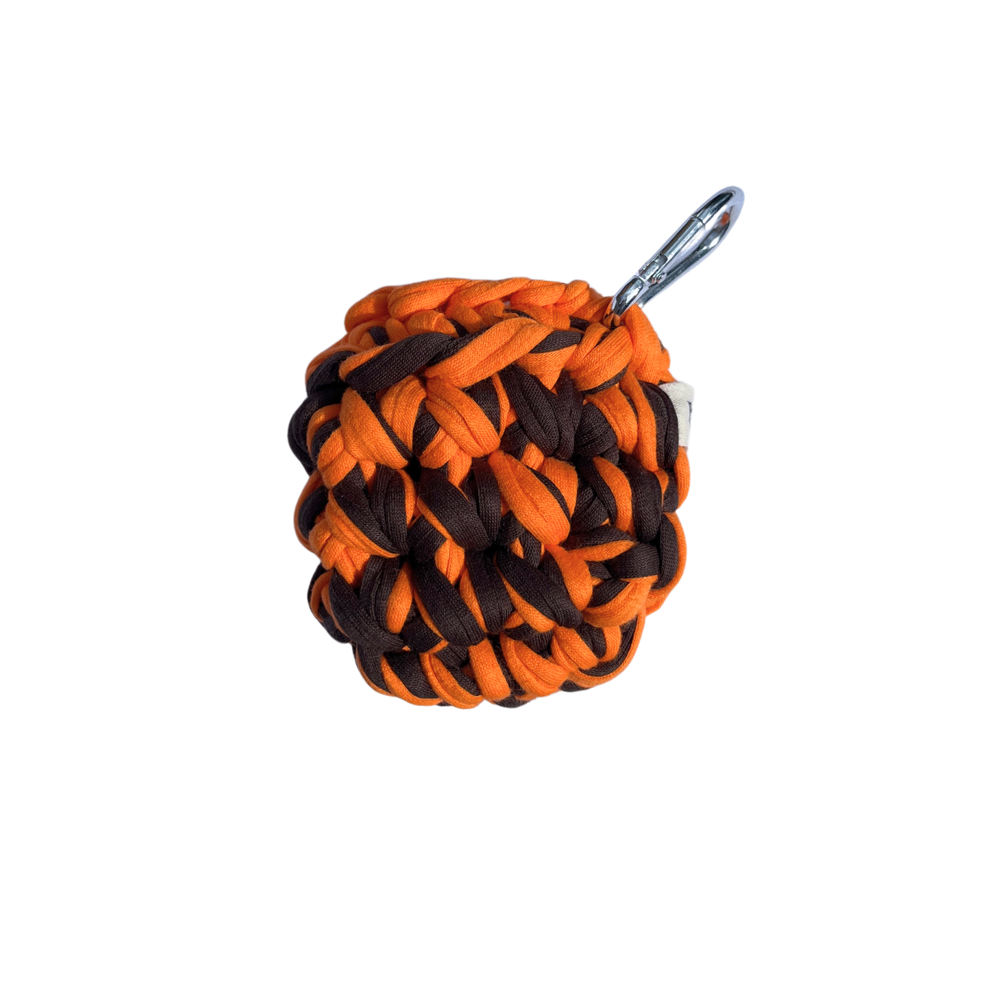 LOTTE CASE - Handmade Crochet Headphone Case in Orange and Dark Brown