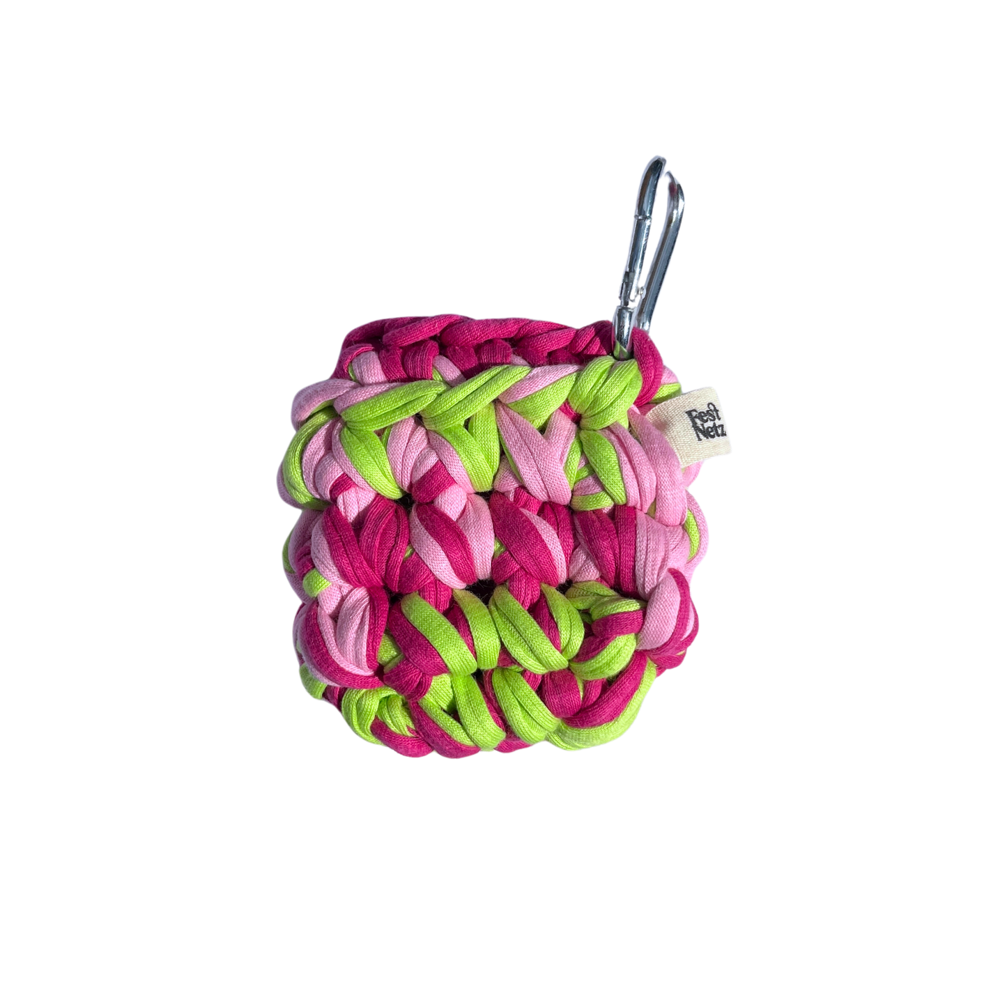 LOTTE CASE - Handmade Crochet Headphone Case in Pink and Green