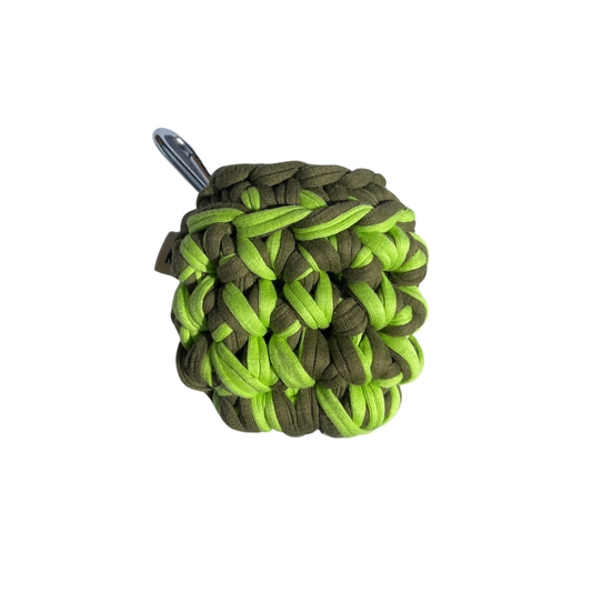 LOTTE CASE - Handmade Crochet Headphone Case in Green and Neon Green