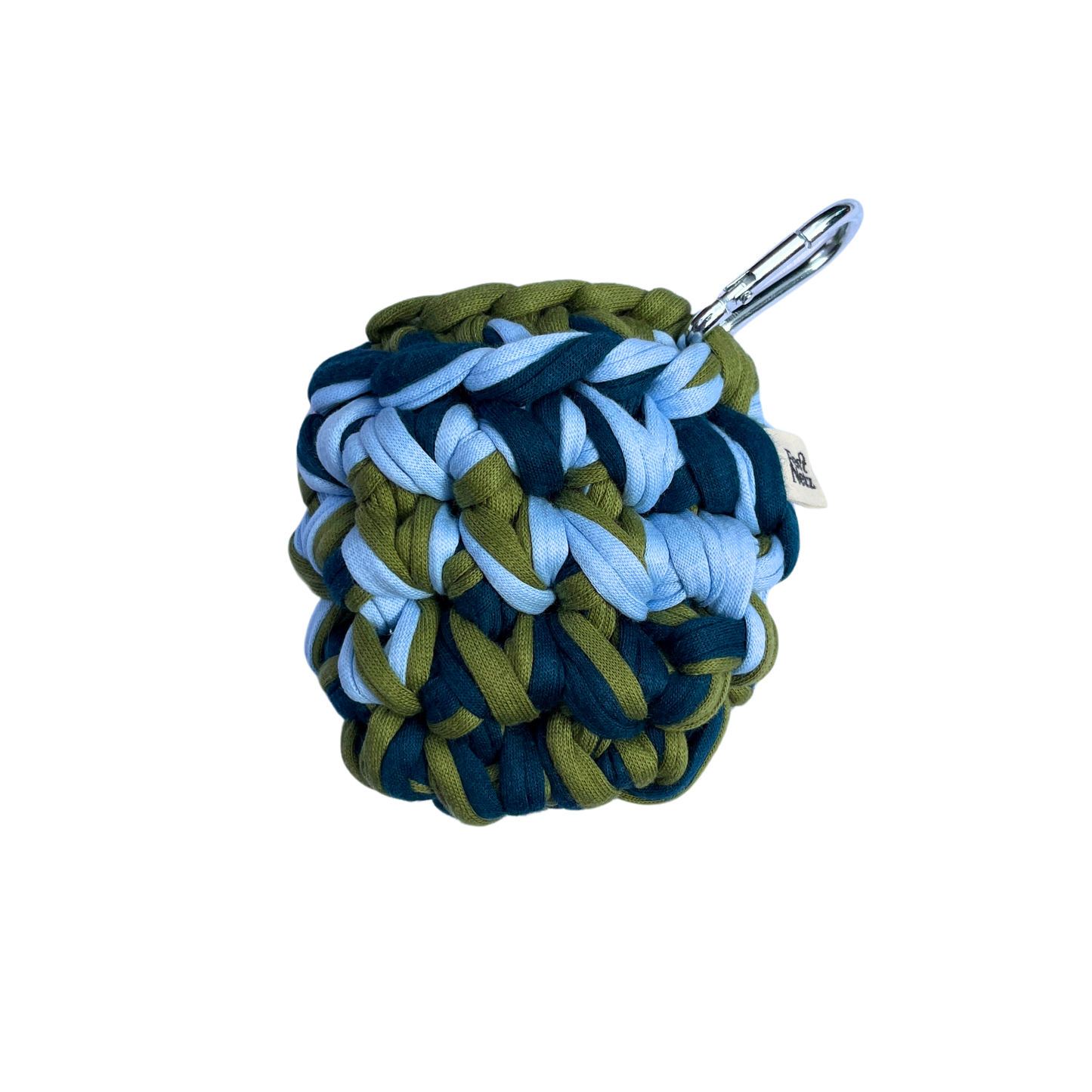 LOTTE CASE - Handmade Crochet Headphone Case in Green and Blue