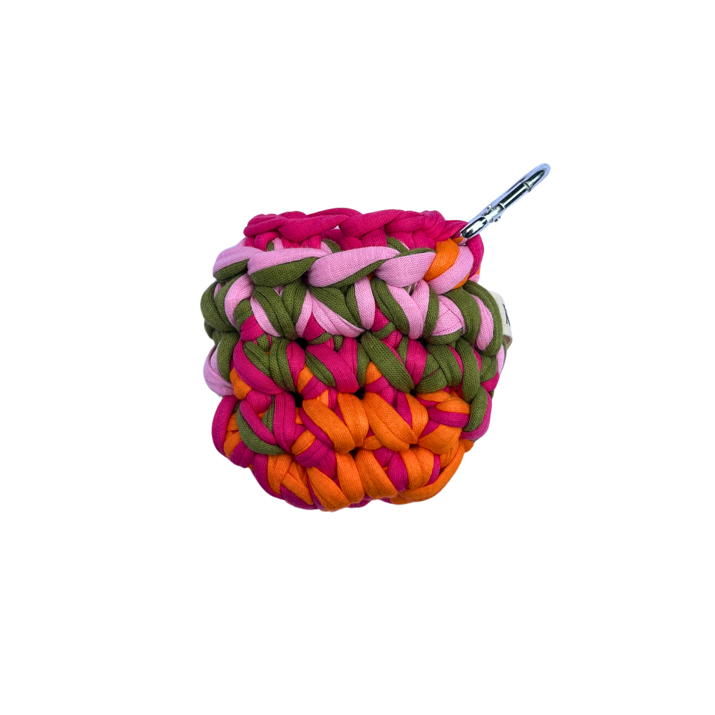 LOTTE CASE - Handmade Crochet Headphone Case in Pink, Orange and Green