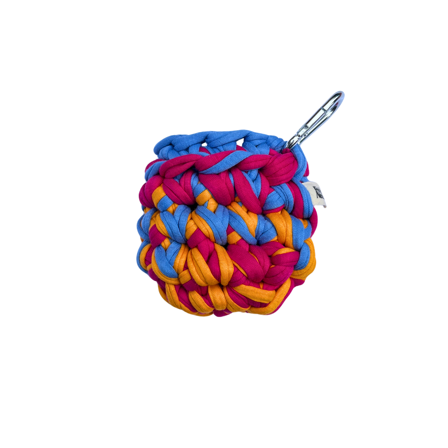 LOTTE CASE - Handmade Crochet Headphone Case in Pink, Orange and Blue