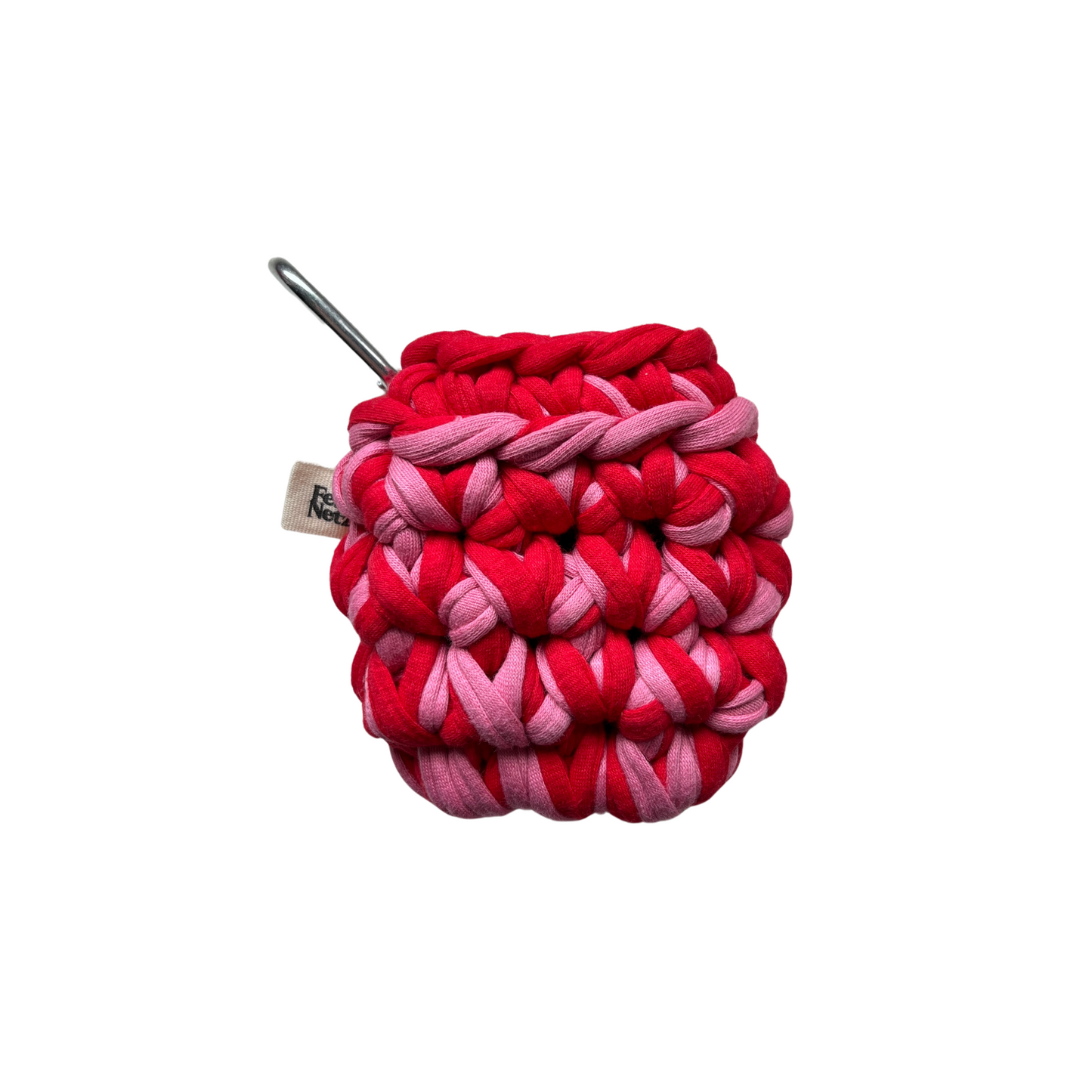 LOTTE CASE - Handmade Crochet Headphone Case in Pink and Red