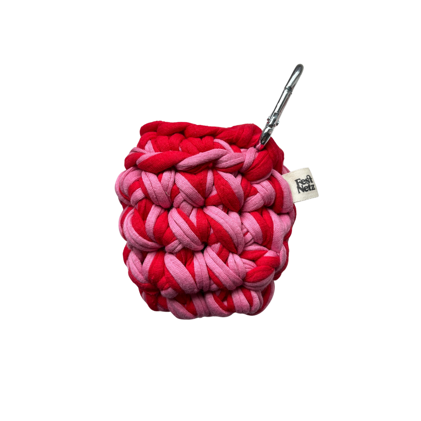 LOTTE CASE - Handmade Crochet Headphone Case in Pink and Red