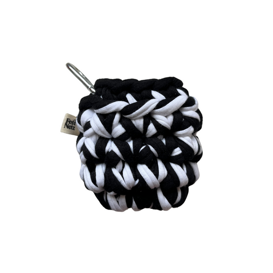 LOTTE CASE - Handmade Crochet Headphone Case in Black and White