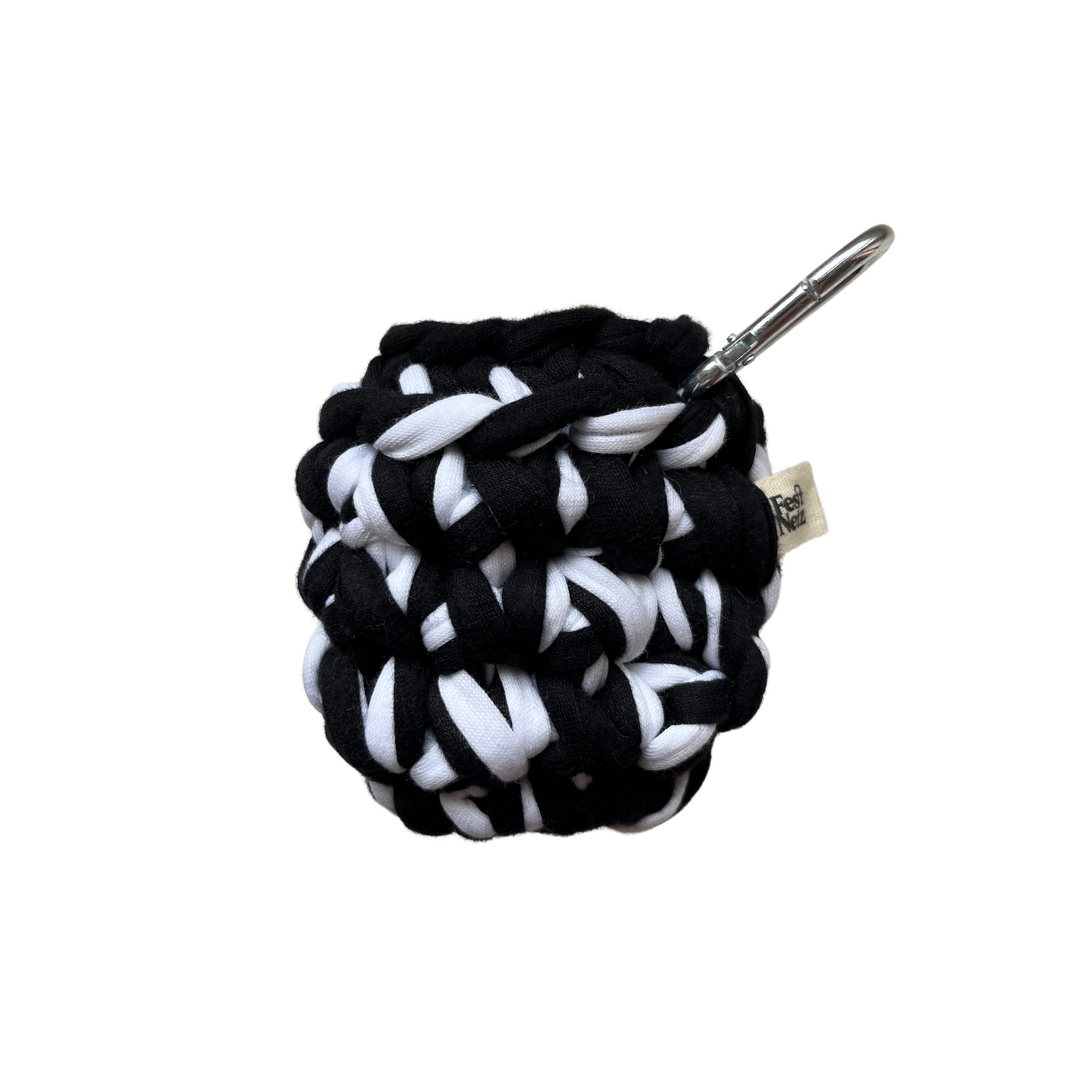 LOTTE CASE - Handmade Crochet Headphone Case in Black and White