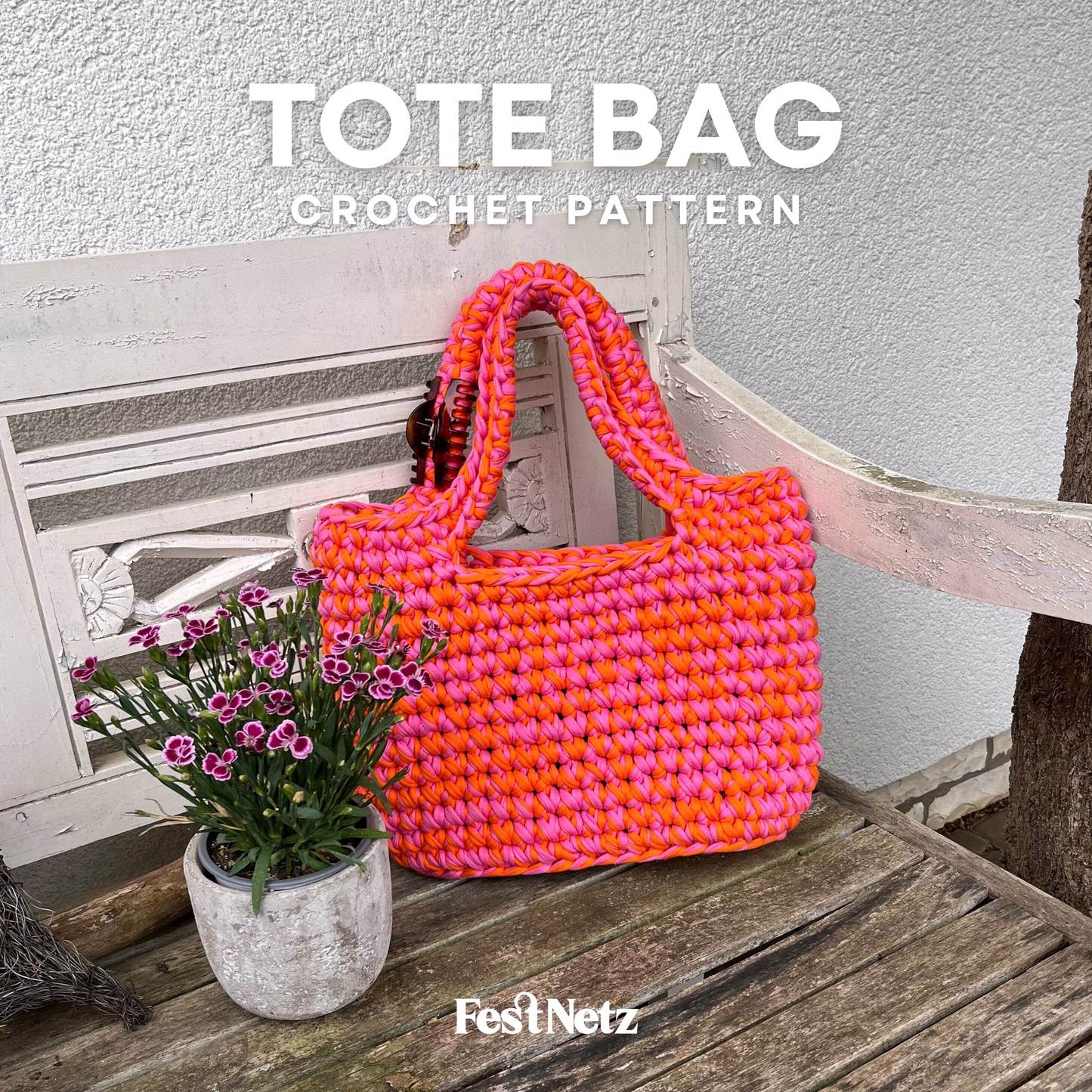 TOTE BAG PATTERN - Shopper Bag Crochet Pattern