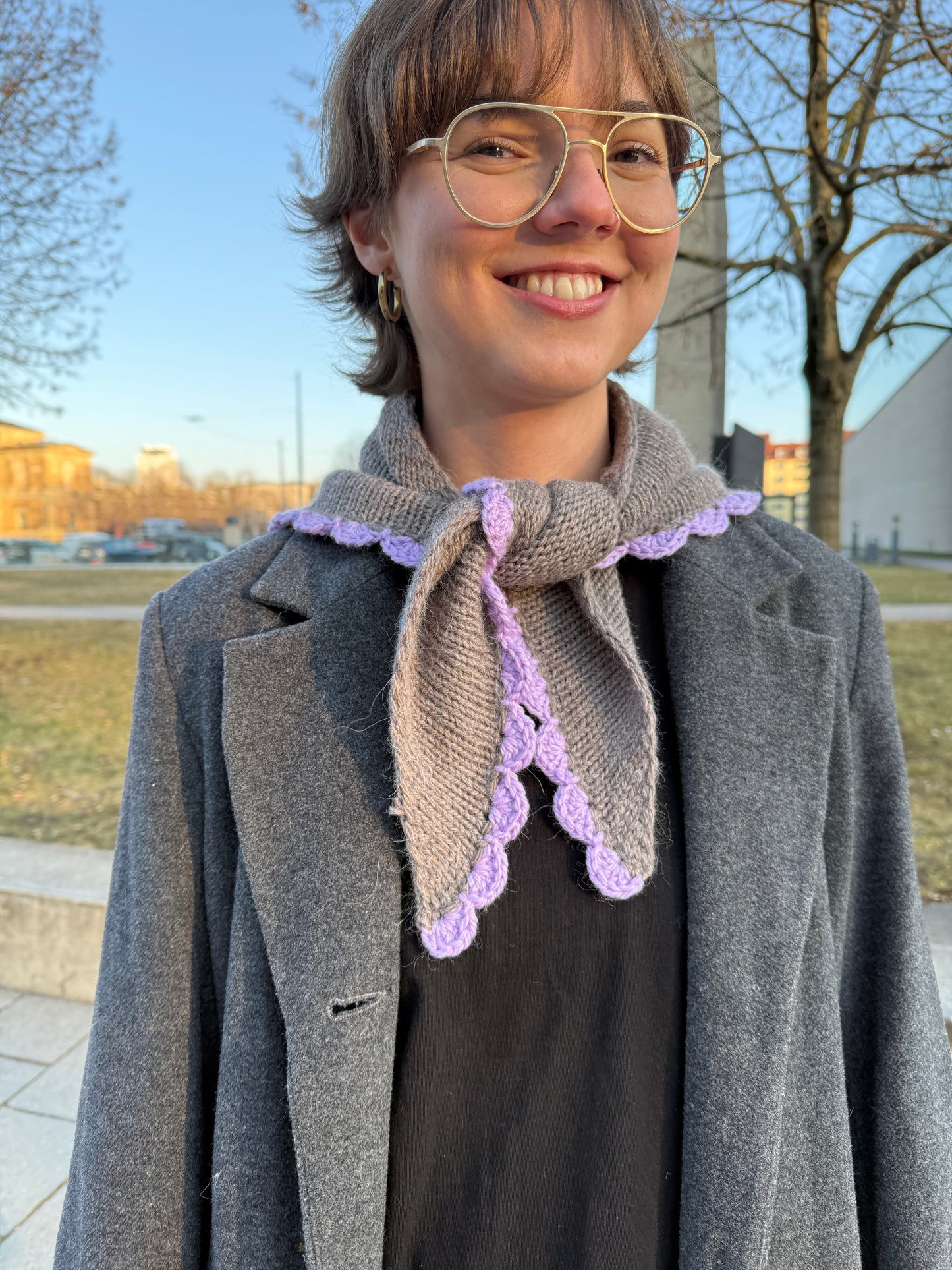 Henri Triangle Scarf - Knitting Pattern