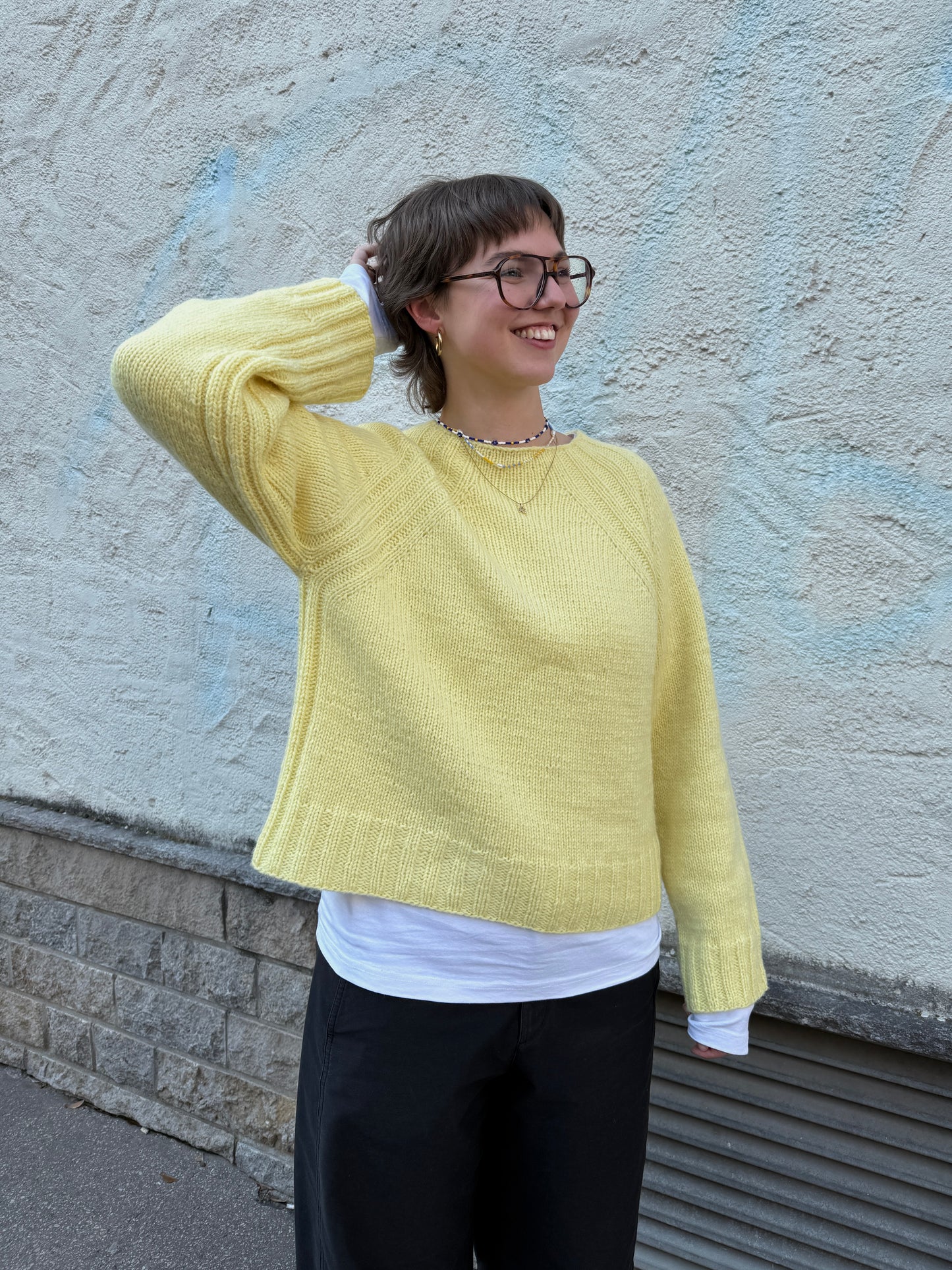 Rosa Raglan - Garnpaket