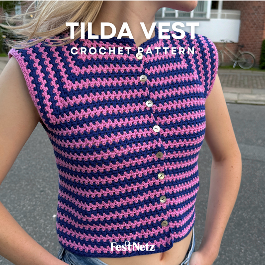 TILDA VEST CROCHET PATTERN, English & German